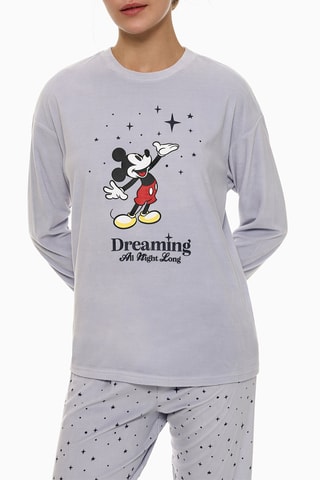 Pigiama in velluto Topolino Disney - Grigio