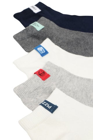 5 paia di calze - Grigio e bianco