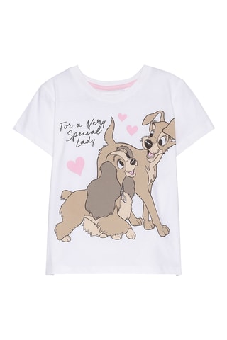 T-shirt pigiama Lilli e il vagabondo Disney - Bianco