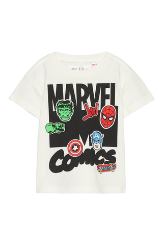 T-shirt e shorts Avengers Marvel - Ecrù