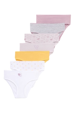 7 slip - Rosa antico e bianco