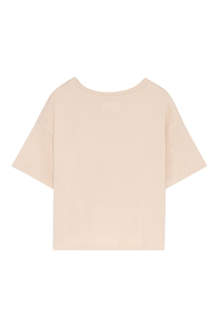 T-shirt noué - Beige