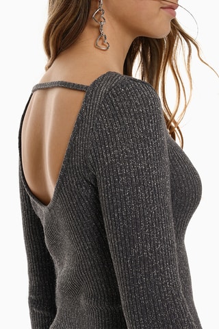 Maglia corta - Grigio scuro melange