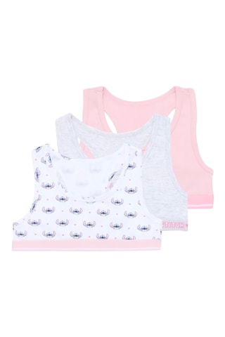 3 brassières Stitch Lilo et Stitch Disney - Blanc et rose