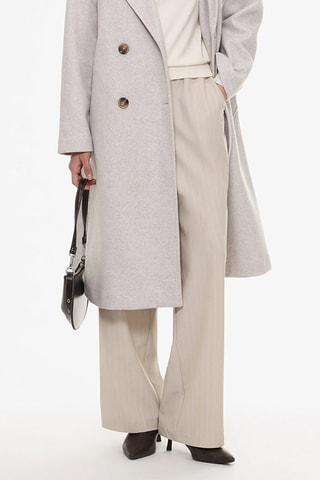 Pantalon straight - Beige clair