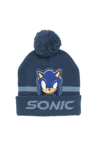 Bonnet à pompon Sonic - Bleu cobalt