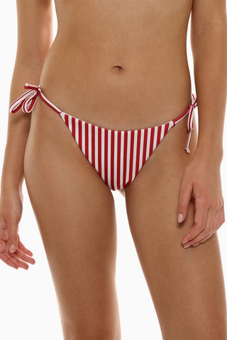 Slip bikini - Rosso e bianco