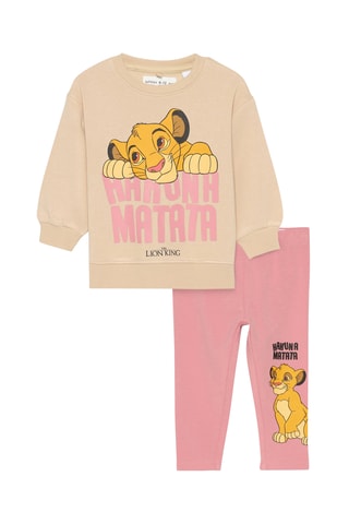 Felpa e leggings Simba Il re leone Disney - Beige e rosa antico