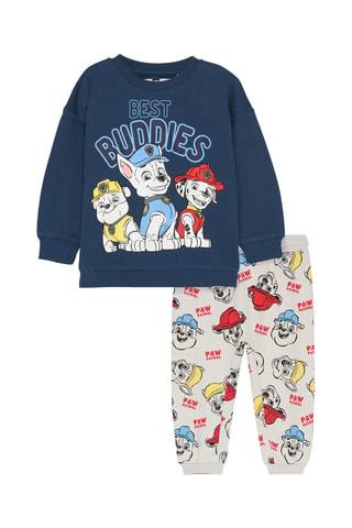 Felpa e pantaloni sportivi Paw Patrol - Blu notte e bianco