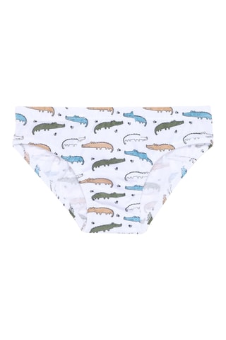 7 slips - Blanc, gris clair chiné et bleu marine
