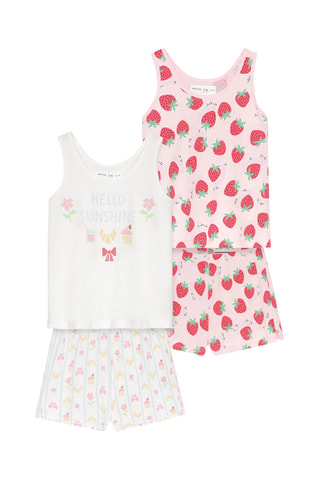2 pigiami - Bianco e rosa