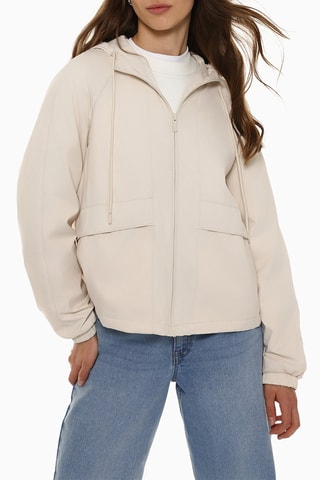 Giacca con cappuccio - Beige