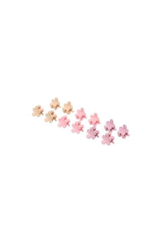 12 pinze per capelli - Beige e rosa