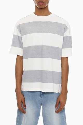 T-shirt - Bianco e grigio chiaro melange