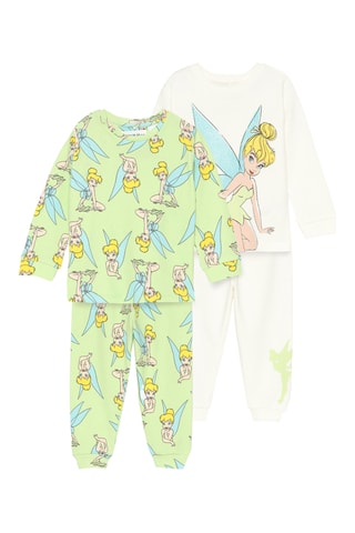 2 pigiami Campanellino Disney - Verde e bianco