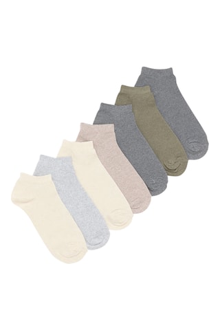 7 paia di calze - Beige e kaki