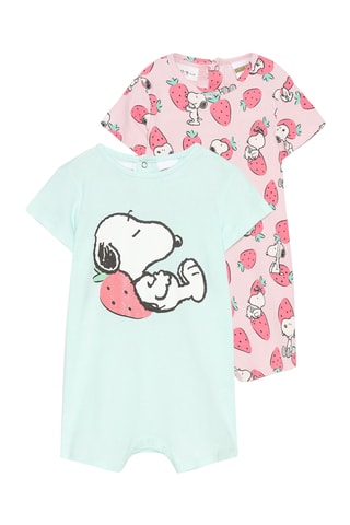 2 combinaisons Snoopy - Rose et ciel