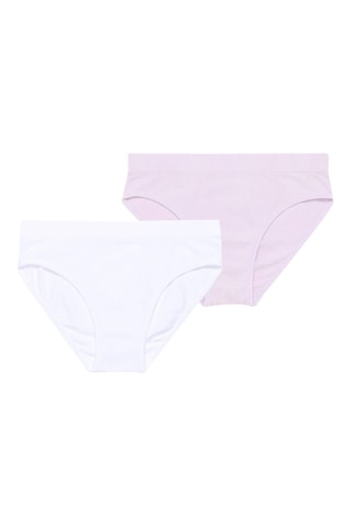2 slip - Bianco e malva