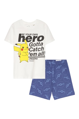 Pigiama Pikachu Pokemon - Bianco e blu