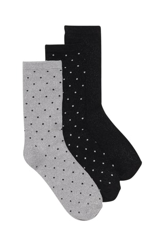 3 paia di calze - Nero e grigio
