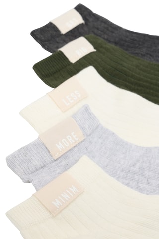5 paia di calzini - Kaki e beige