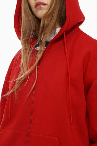 Felpa con cappuccio - Rosso