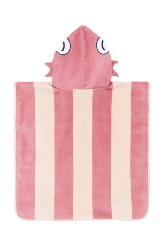 Poncho de bain à capuche - Rose