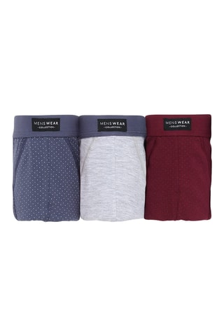3 slip - Grigio e bordeaux