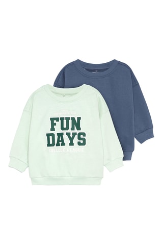 2 felpe - Navy e verde acqua
