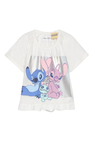 T-shirt Stitch Lilo & Stitch Disney - Bianco