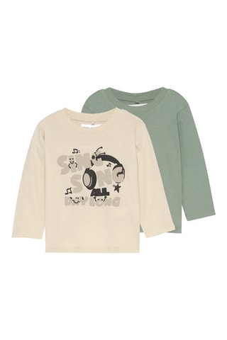 2 t-shirt - Beige e verde chiaro