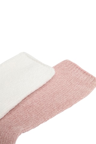 2 paia di calze - Bianco e rosa