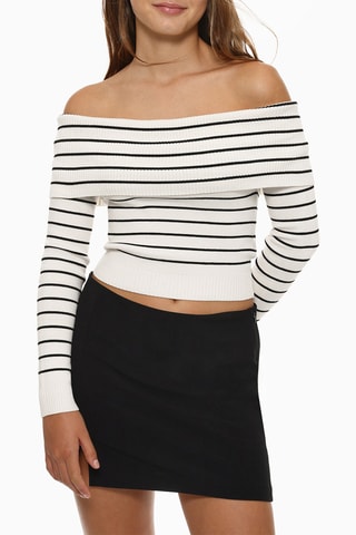 Crop top - Blanc et noir