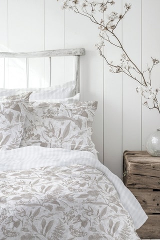 Funda de almohada de satén de algodón 80 hilos/cm² - Blanco