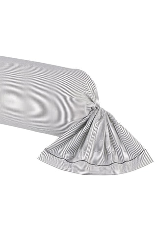 Funda de almohada de satén de algodón 80 hilos/cm² Rayures - Gris
