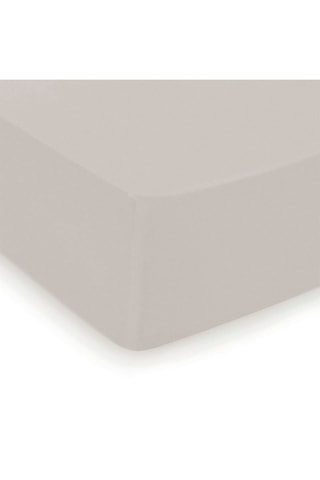 Sábana bajera de satén de algodón 200 hilos/cm² Lace - Topo