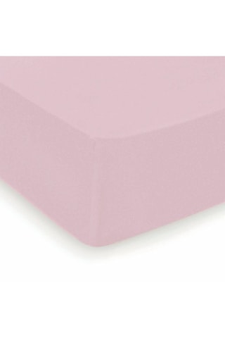 Sábana bajera de satén de algodón 200 hilos/cm² Aurore - Rosa claro
