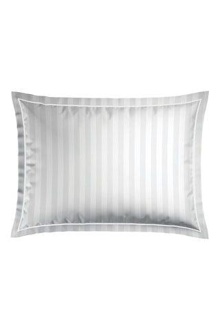 2 fundas de almohada de satén de algodón 80 hilos/cm² Petit Bosquet - Blanco y verde