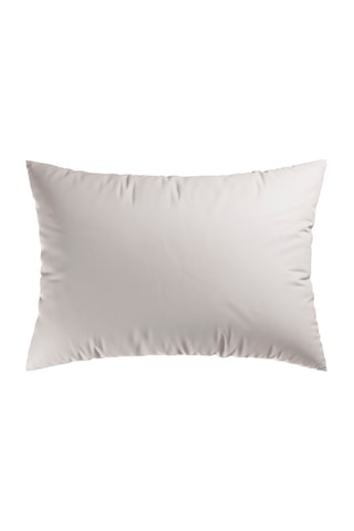 Funda de almohada de satén de algodón 200 hilos/cm² Lace - Topo y crudo
