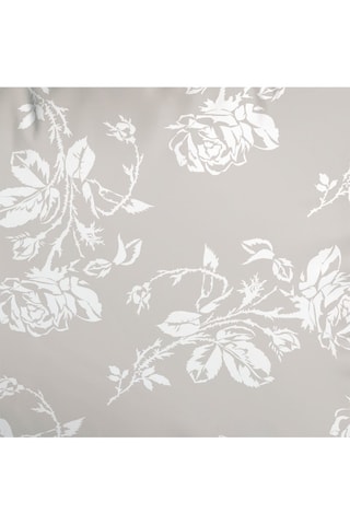 2 fundas de almohada de satén de algodón 200 hilos/cm² Roses - Topo y blanco