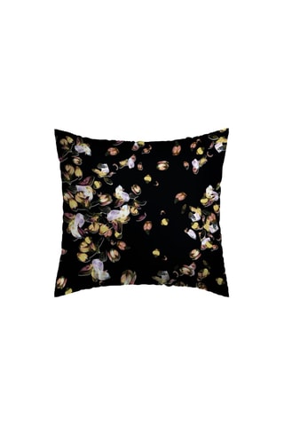 2 fundas de almohada de satén de algodón 200 hilos/cm² Aurore - Negro y amarillo