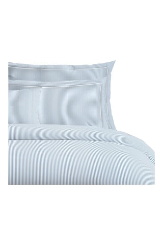 Funda de almohada de satén de algodón 80 hilos/cm² Saclay - Azul claro