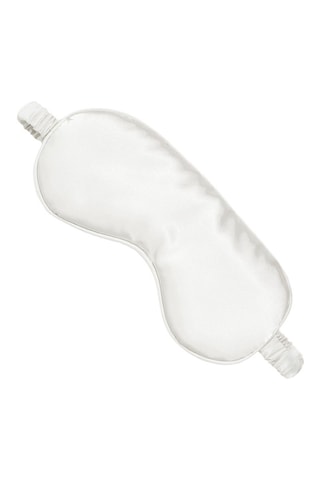 Funda de almohada y antifaz de seda Luneia - Blanco