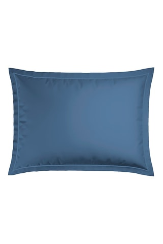 2 fundas de almohada de satén de algodón 80 hilos/cm² - Azul