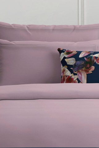 2 fundas de almohada de satén de algodón 80 hilos/cm² - Lila