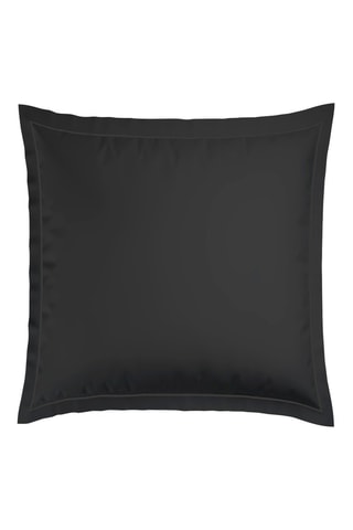 2 fundas de almohada de satén de algodón 80 hilos/cm² - Negro