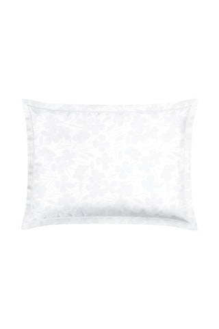 2 fundas de almohada de satén de algodón 120 hilos/cm² Petites Fleurs - Blanco