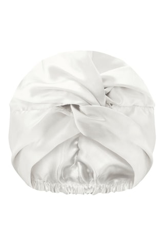 Gorro de noche de seda Solea - Blanco