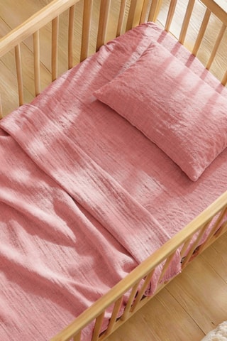 Juego de nórdico de gasa de algodón 85 hilos/cm² Uni - Rosa