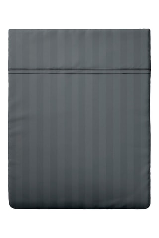 Sábana encimera de satén de algodón 80 hilos/cm² Dobby Stripe Woven - Gris oscuro